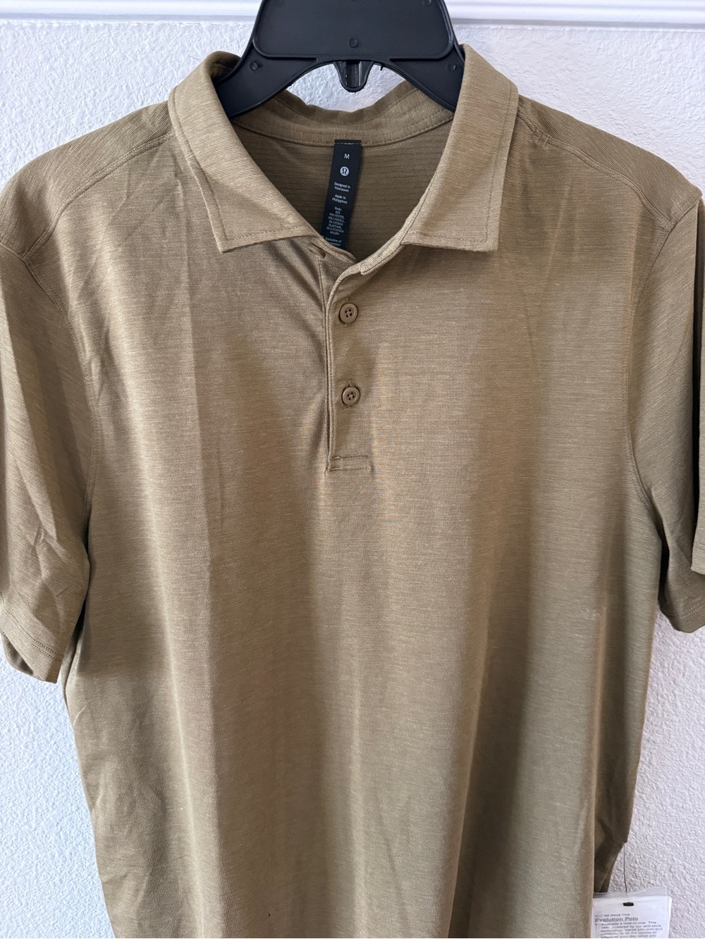 Lululemon Men's Olive Green Polo Shirt